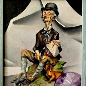 ‘O Sole Mio oil painting by Matthew Kaluza of Porcelain D'arte Figurine $200 OBO